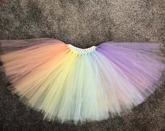 Rainbow tutu, pastel Rainbow Tutu, unicorn tutu, Mermaid Tutu, Easter Outfit, stocking filler