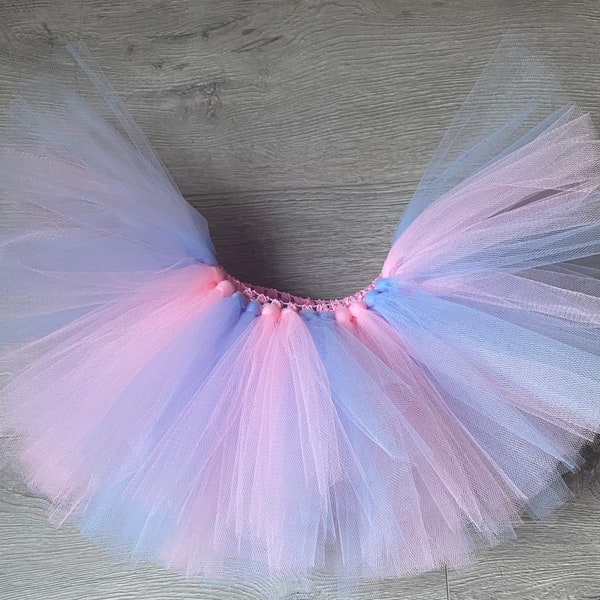 Pastel blue and Pink Tutu, Rainbow Tutu Skirt, unicorn tutu, cotton candy tutu, Gender reveal Tutu, candy floss tutu
