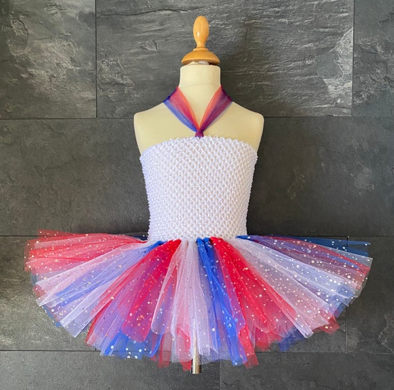Red white and store blue dress kids