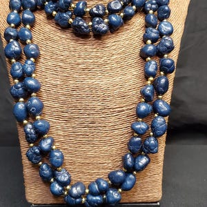 Turquoise  Jewelry Set,  Beaded Jewelry Set,  Two Stand Necklace and Bracelet Jewelry Set,