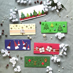 Enveloppe - Argent et/ou chèques - Noël - avec lignes