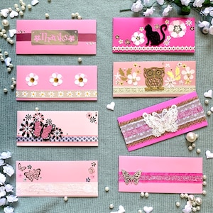 Enveloppe - Argent/chèques - Roses