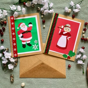 Cartes de Noël - Père Noël, Mme Noël