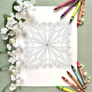 Coloring page - Diamond Mandala