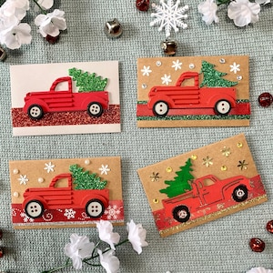 Enveloppe - cartes-cadeaux - Christmas Red Truck