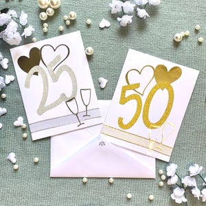 Cartes - Anniversaire - 50e, 25e