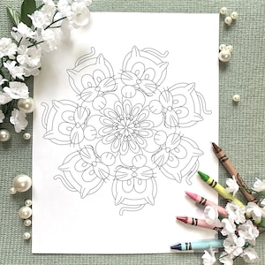 Coloring page - Kitty Krayonz Mandala - Cat and Mouse