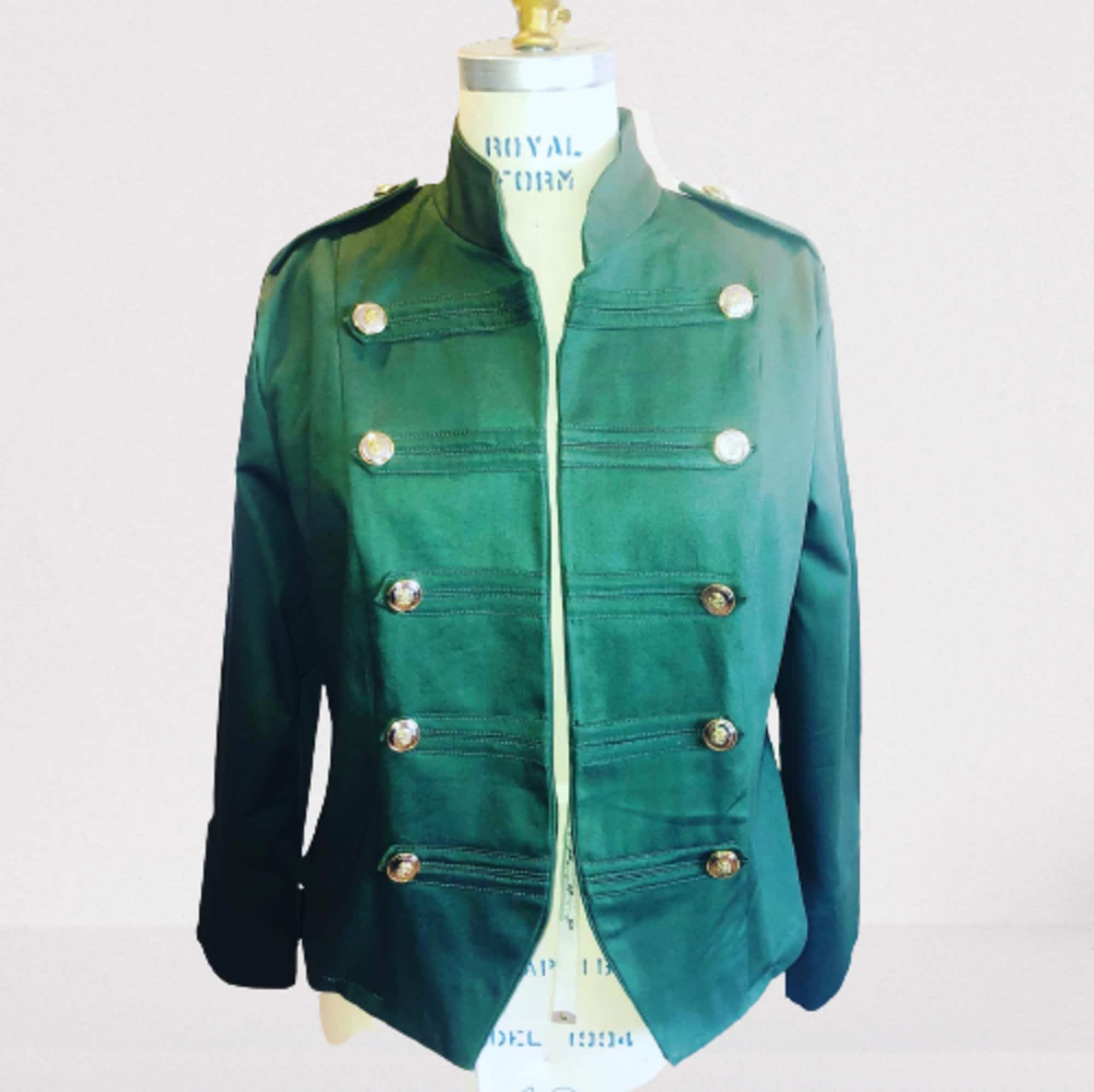 Army Green Military Jacket Etsy