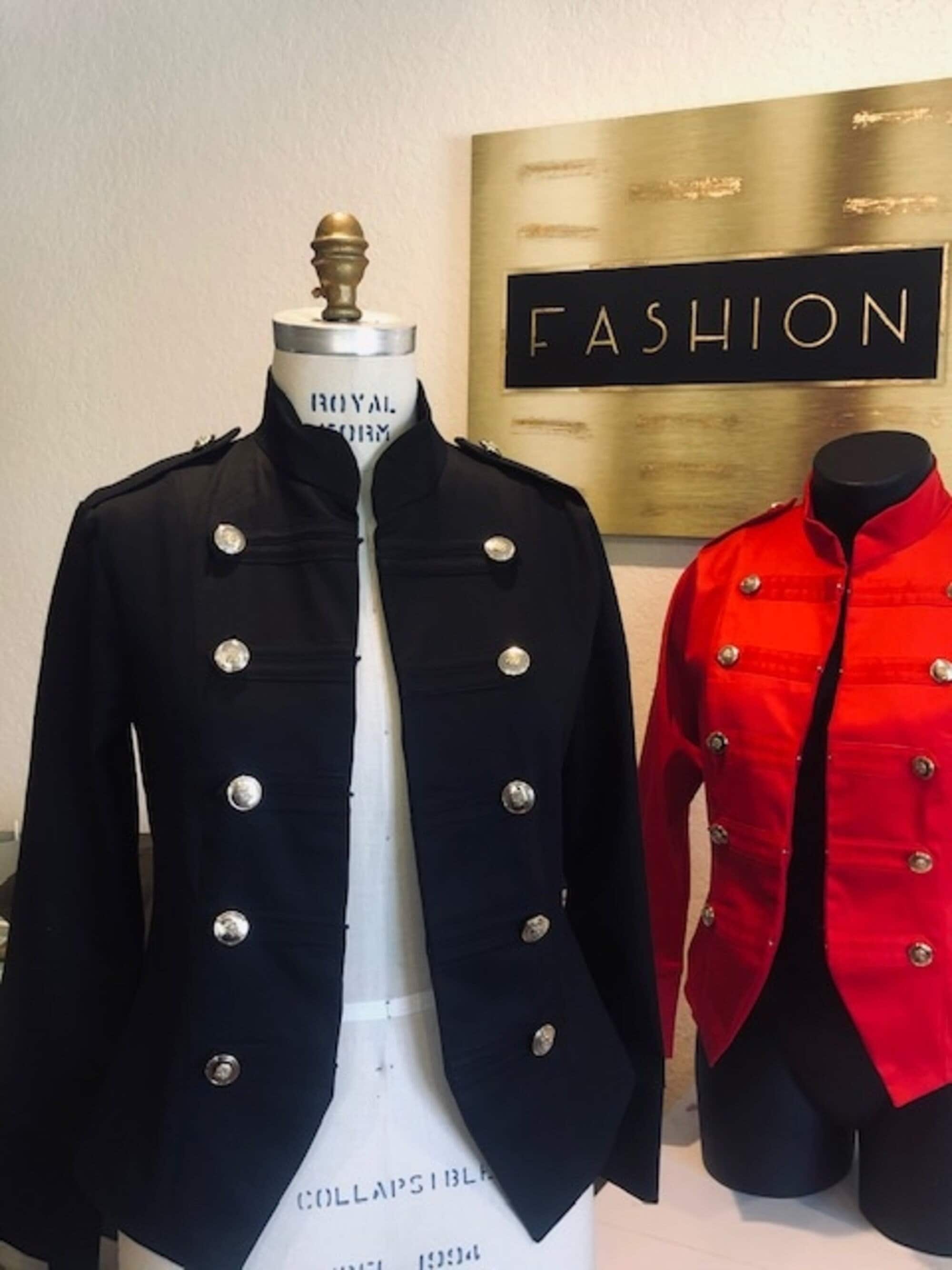 Black Military-style Jacket - Etsy Black Military-style Jacket - Etsy