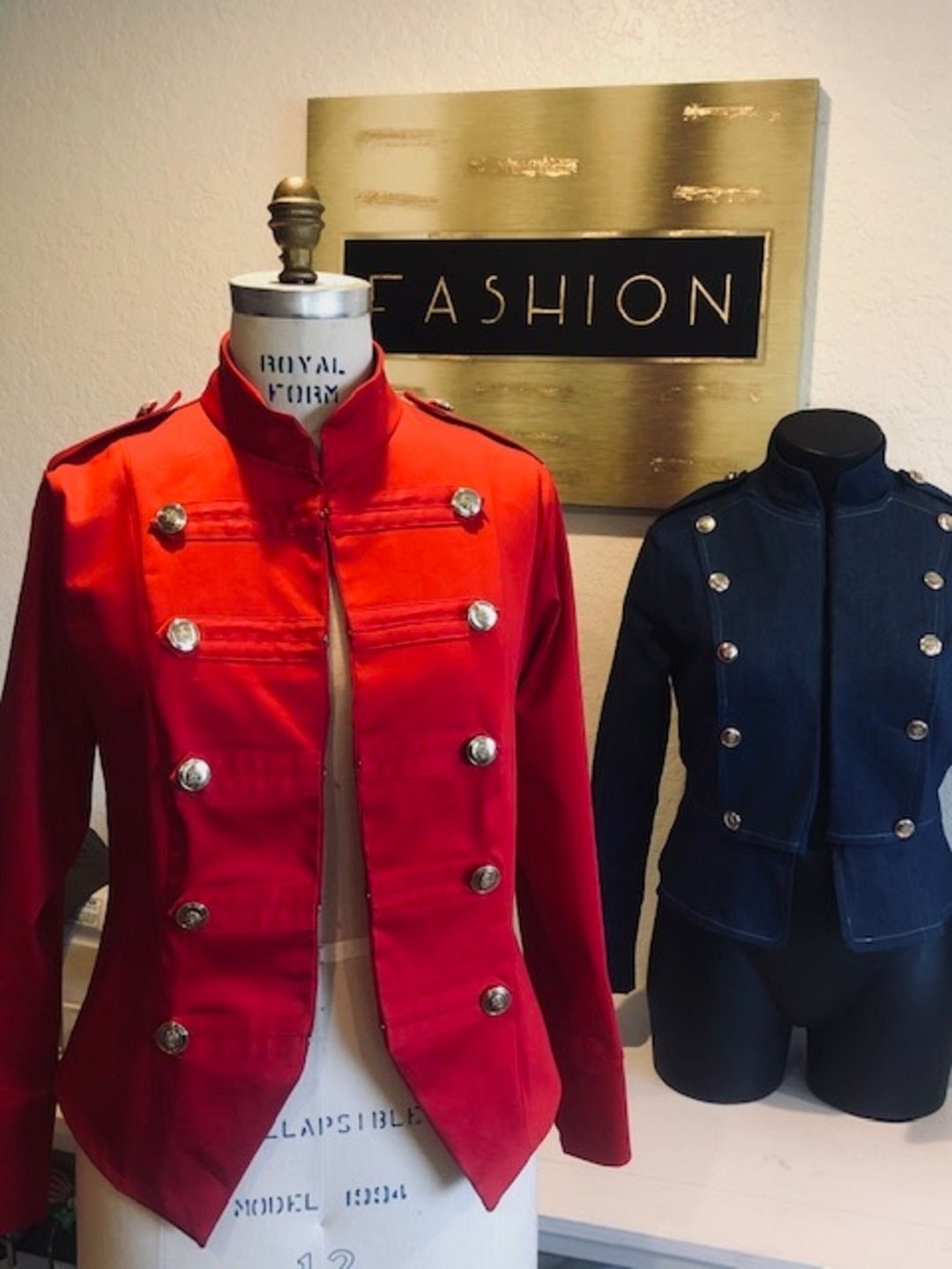 Red Military Jacket Etsy