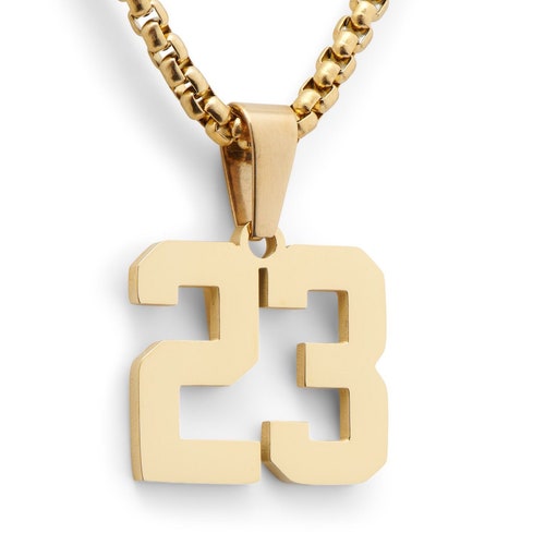 Gold Number Necklace Sports Jersey 