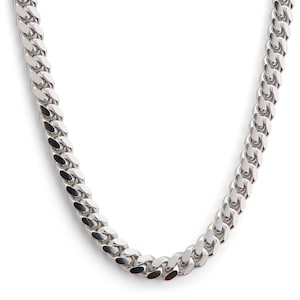 Cuban Link Chain Silver Curb Chain Solid 925 Silver Necklace