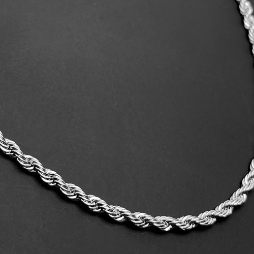 Stainless Steel 316L 2mm 3mm 4mm Rope Chain Necklace Etsy