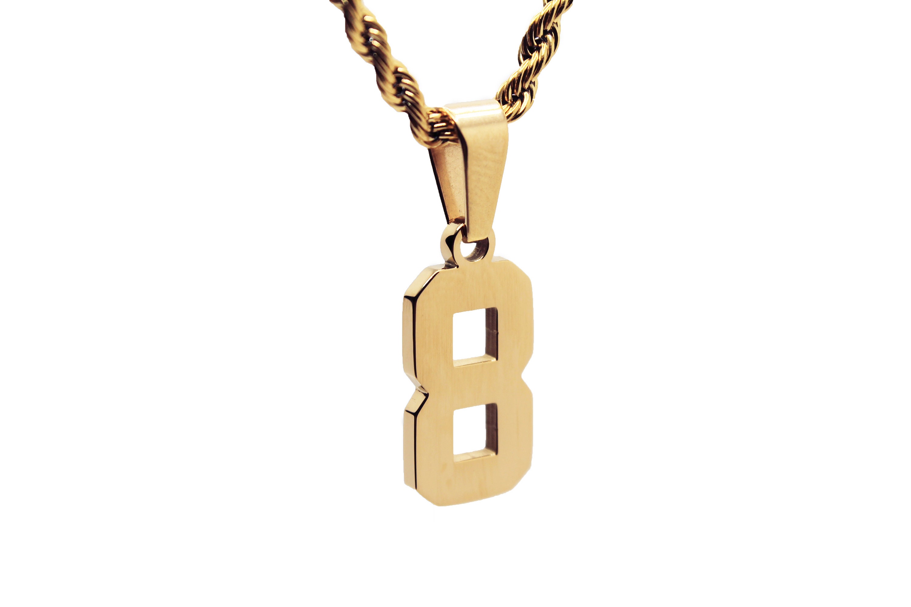 Number Pendant Gold Number Necklace Baseball Jewelry Etsy