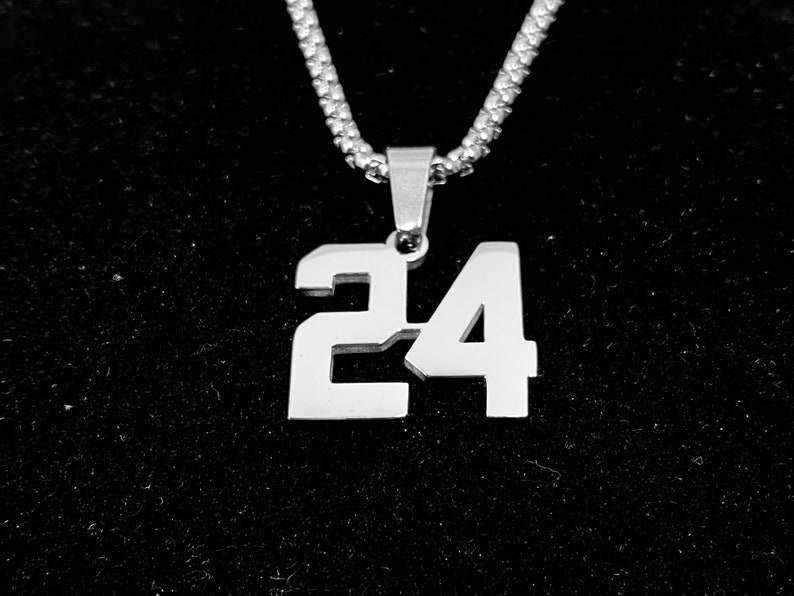 Number 19 Stainless Steel Pendant and Chain Sports Number Etsy