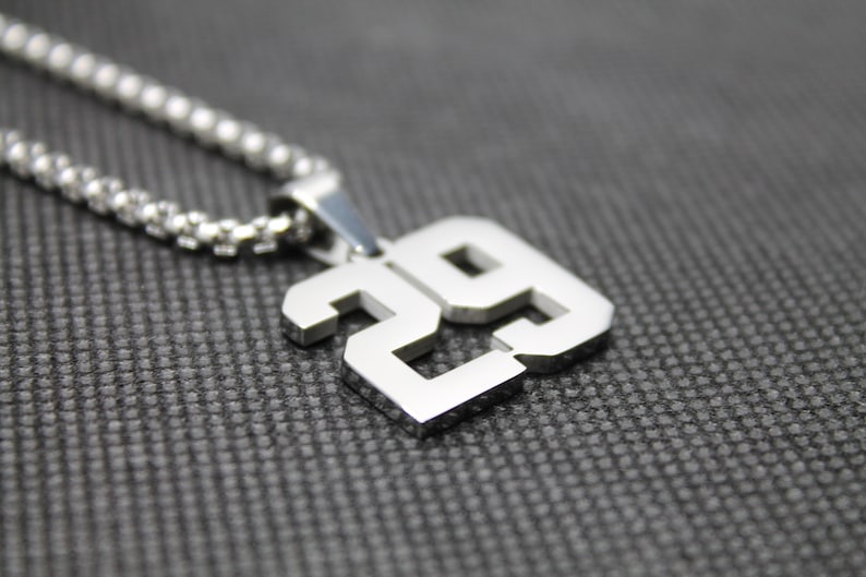 Number 29 Chain Number Pendant Stainless Steel Baseball | Etsy