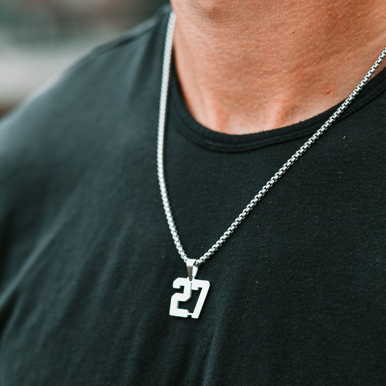 Number Necklace Baseball Jewelry Number Pendant Etsy