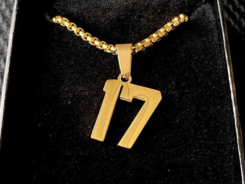 Gold Number 26 Sports Pendant Soccer 