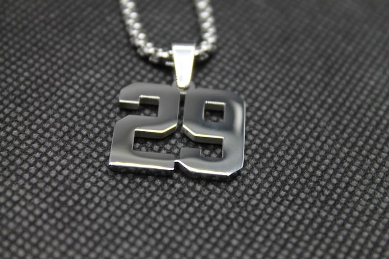Number 29 Chain Number Pendant Stainless Steel Baseball | Etsy