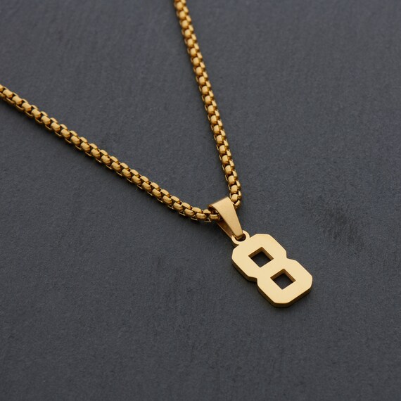 Gold Number Necklace Sports Jersey 