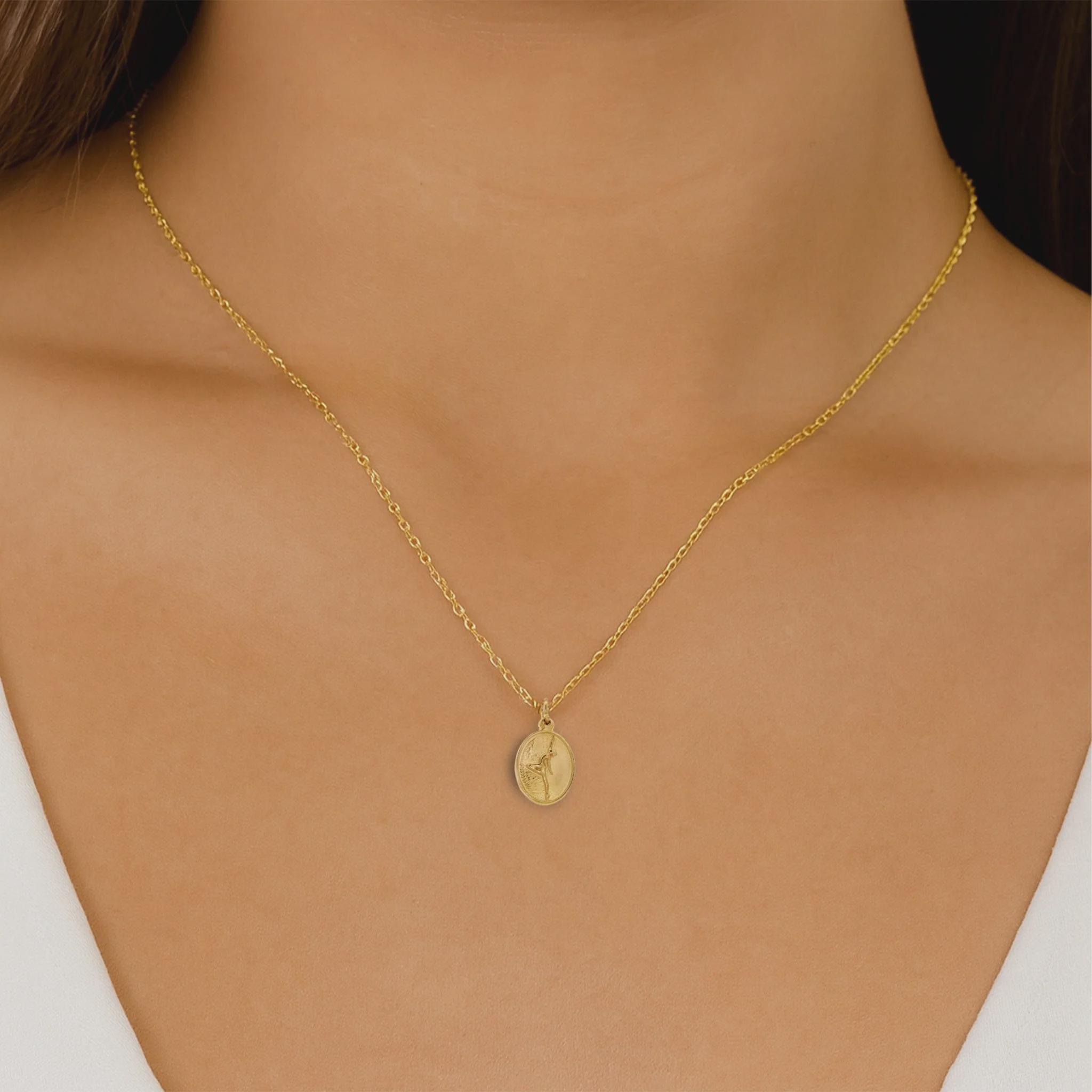 18K Gold Plated Ballet Dancer Pendant Necklace - Waterproof - Etsy