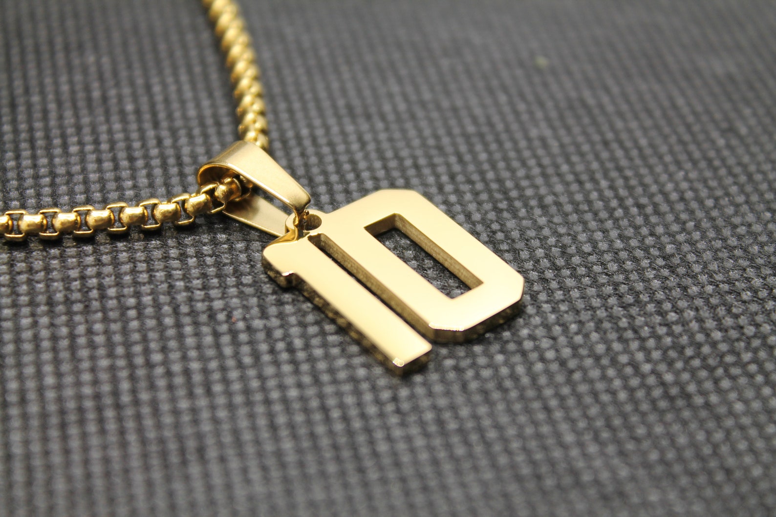 Number 10 Stainless Steel Pendant and Chain Sports Number | Etsy