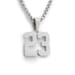 Number Necklace Silver Number Pendant With Chain 