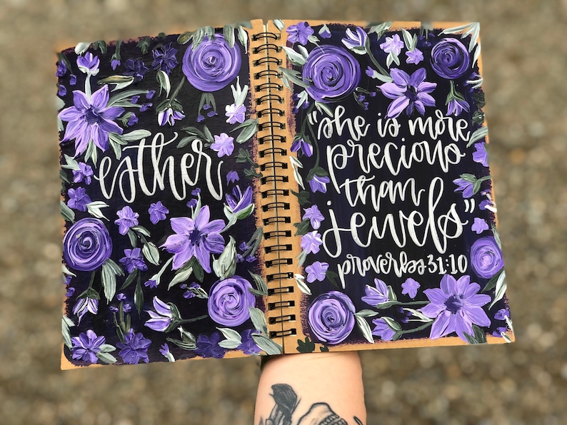 Spiral Bound Journals // Hand Painted & Customizable Etsy
