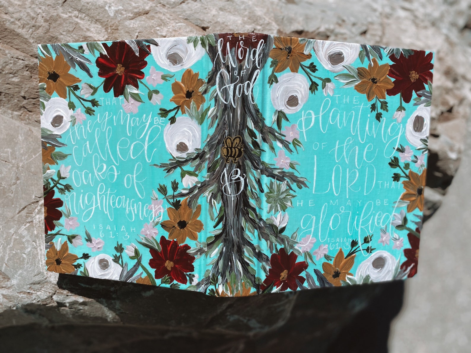 The Bible Hand Painted Customizable Custom ESV Etsy