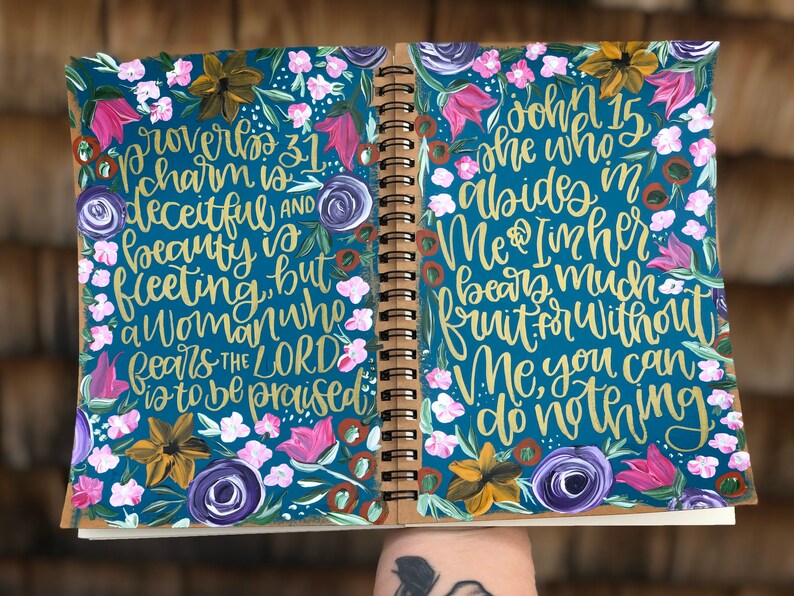 Spiral Bound Journals // Hand Painted & Customizable Etsy