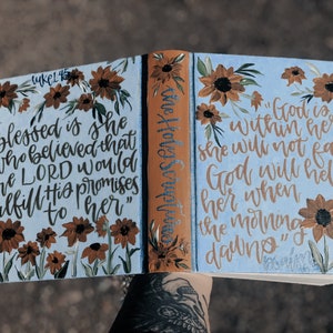 The Lindsey Bible | Hand Painted Journaling Bible