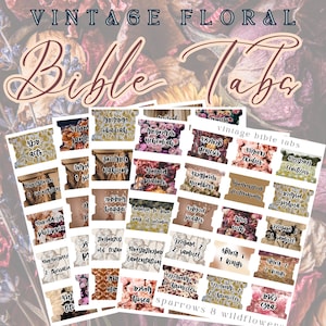 Bible Tabs - Vintage Floral