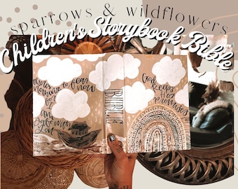 Children&#39;s Storybook Bible | Hand Painted Custom Bible