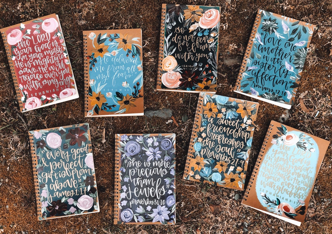 Spiral Bound Journals // Hand Painted & Customizable Etsy