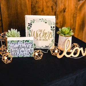 Wedding Bible | Hand Painted Bible + Matching Sign