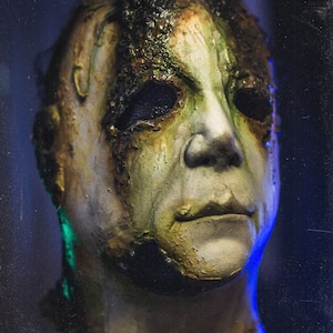 Michael Myers mask MISTER BLISTER Halloween Resurrection burnt freddy krueger jason voorhees costume horror  scream ghostface