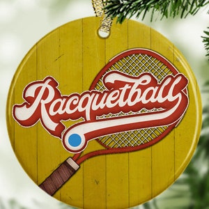 Racquetball Christmas Ornament Gift | Xmas Racquetball Tree Ornament