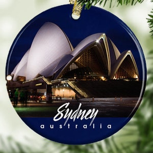 Sydney Australia Christmas Ornament 2023 | Sydney Opera House Christmas Ornament Xmas | Australia Gift Souvenir Vacation Memento 2023 Gift