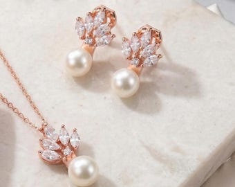 Clip on pearl flower Girl Jewelry Flower Necklace flower Girl Gift Set be my flower girl Proposal Kid junior bridesmaid bracelet studs P-PS