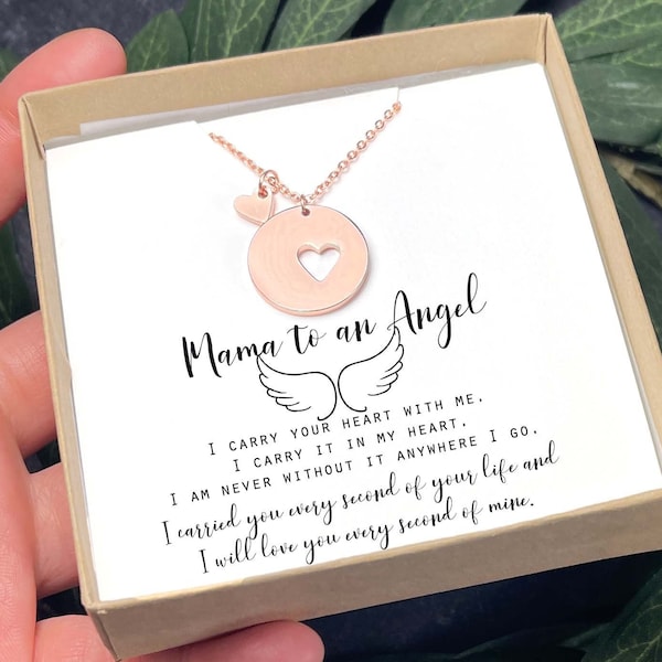 Miscarriage Gift, heart Necklace, Sympathy Gift, Memorial Jewelry, Condolence Gift, Pregnancy Loss of Baby,mama to 2 angels Twin