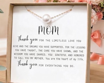 Personalized Pearl Pendant Necklace – Mother's day gift for mom