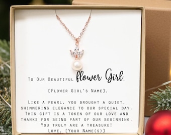 Flower Girl Jewelry  Necklace Flower Girl Gift Set be my flower girl Flower Girl Proposal Kid junior bridesmaid bracelet earring PEARL  P-PS