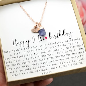 21st Birthday Gift Necklace Personalized Birthday Gift for Her Happy 21 Birthday Gift Initial Necklace Gift for Woman Letter Necklace SAP