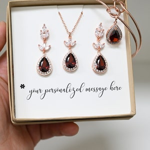 dark red burgundy red silver Earring  bridal wedding KNOT bracelet necklace Bridesmaid gifts mother bride groom 3 leaf  gifts jewelry