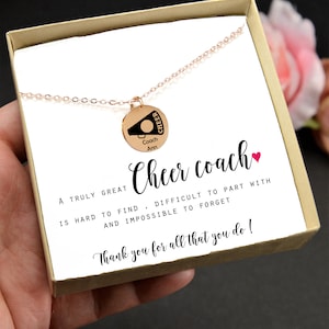 Cheer Coach Gift for her Necklace Gift Jewelry Gift AppreciationGift Ideas Thank you Best Cheer Coach Retirement Gifts Christmas Gift DC