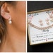 Pearl STUDS  Personalized rose Gold /silver Bridesmaid Gift Set Bridesmaid Earrings necklace bracelet Bridesmaid Jewelry Bridal Jewelry 