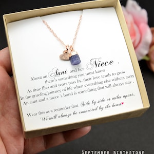 Birthstone Name necklace gifts for Niece from Aunt Niece Jewelry Personalized Gift Niece Birthday Gift Necklace Christmas gift Birthday SAP