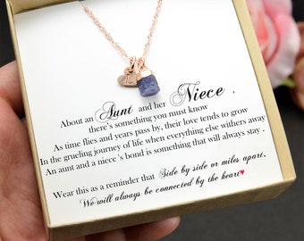 Birthstone Name necklace gifts for Niece from Aunt Niece Jewelry  Personalized Gift Niece Birthday Gift Necklace Christmas gift Birthday SAP