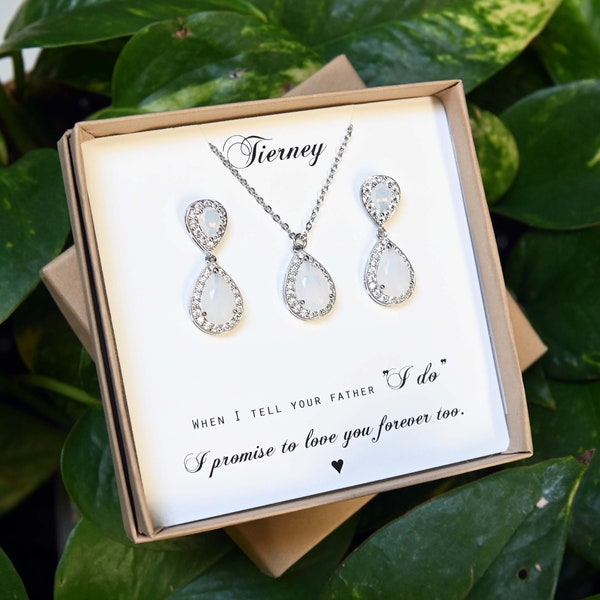 Opal earrings, bridesmaid gift, Opal diamond bridesmaid earrings, Bridesmaid jewelry, Bridal earrings, Opal jewelry gift