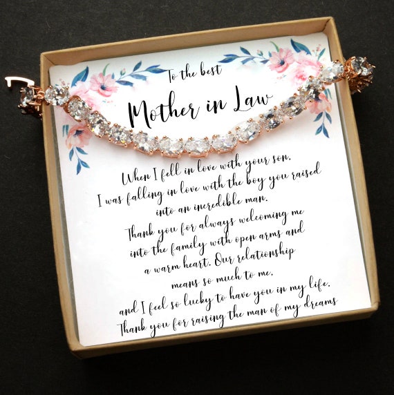 Suegra, pulsera personalizada, oro rosa, regalo de Navidad de la madre para  suegra, pulsera de suegra, madre del novio OVAL